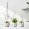 Bolsa de Malla para Maceta, Venta Caliente Transfronteriza Jardinería Planta Tejida a Mano de Algodón Maceta Colgante Decorativa Bolsa de Malla para Plantas