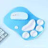 Mouse Pad de Silicone Macio Aliviar Pressão no Pulso Formato Fofo Protetor de Pulso Tamanho Garra de Gatinho Portátil Xadrez Apoio de Mão