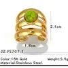 Anillo Yusen de Acero Inoxidable con Piedra Natural Europea y Americana Joyería de Mano para Mujer Nicho Lujo Accesible Anillo de Acero de Titanio que No se Desvanece Joyería Transfronteriza