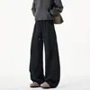 Pantalones de Chándal de Retazos para Hombre, Pantalones Casuales Plegados de Estilo Americano Desconstruido, Diseño Curvo Deportivo, Pantalones Holgados de Pierna Ancha para Primavera y Otoño