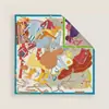 Pañuelo de Seda Sarga Protección Solar Verano Pañuelo Cuadrado de 70 cm Combinación de Colores Doble Cara Pañuelo Primavera y Verano Regalo Día de la Diosa Pañuelo Tubo Sexy