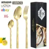 Cuchillo para Bistec, Tenedor, Cuchara, Cuchara de Postre de Acero Inoxidable con Mango en Forma de Diamante, Estilo Lujo Ligero, Juego de Cubiertos Occidentales de 18/24 Piezas