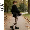 Meias arrastão rasgadas estilo gótico Y2K Milênio Menina popular Jk Meias pretas irregulares vazadas Calcinha feminina Estilo Punk