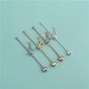 Plata Esterlina S925 Chapada en Oro Cadena de Extensión Corazón de Durazno Cadena en Forma de O DIY Hecho a Mano Pulsera Collar Cadena Extendida Accesorios Cadena Cola