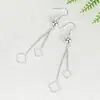 Aretes de gancho para la oreja plateados japoneses y coreanos, sencillos, de estrella de cinco puntas, exagerados, largos con borlas, para mujer, una generación de cabello