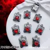 Accesorios de Estilo Oscuro Estilo Europeo y Americano Mariposa Negra Pistola Cruz de Rosa Colgante Pulsera de Cuentas DIY Collar