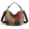 Bolso de Lona Contraste para Mujer 2021 Moda Bolso de Hombro Cruzado para Mujer Gran Capacidad Nuevo Bolso de Mano de Costuras Vintage