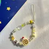 Nueva Cadena Colgante para Teléfono Móvil DIY de Pan con Cuentas Lanyard de Muñeca para Pastel Colgante de Cámara CCD Cuerda Anti-Pérdida