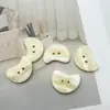Botones Irregulares de Resina de 25 mm con Diseño de Concha Sintética, Botones Decorativos Beige para Abrigos y Suéteres
