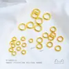 Cobre Chapado en Oro de 18 Quilates Superficie Plateada Brillante Anillo Círculo Qiankun Bucle Cerrado Materiales para Accesorios de Joyería de Collar Hecho a Mano para DIY