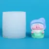 Molde de Silicone 3D em Formato de Gnomo Elfo para Velas Aromáticas e Assar Bolos