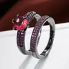 Anéis de Casal Transfronteiriços Novo Luxo Leve Moda Feminina Cobre Zircônio Anel Vazado Clássico Noivado Aliança