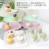 Decoração de Aniversário Decorações de Mesa de Sobremesa Suporte de Exibição de Casamento Mesa de Festa Bandeja de Bolo de Plástico Suporte para Sobremesa