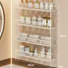 Prateleira de armazenamento para banheiro, cesta suspensa para cosméticos, caixa de armazenamento multicamadas para a parede, cesta de armazenamento de parede para trás da porta do banheiro