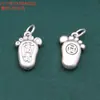 Colgante de plata de ley 99% plata pura peine poni Ruyi colgante vintage desgastado 3D plata dura material DIY hecho a mano