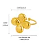 Anillo Geométrico con Forma de Flor de Estrella de Acero Inoxidable Chapado en Oro 18K Europeo y Americano, Anillo de Nicho de Alta Gama, Joyería de Mano de Acero de Titanio para Mujeres