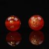 Ágata Roja Estampado en Caliente Ocho Santos Patronos Redonda Perla Joyería Doce Zodíaco Natal Redondas Perlas Sueltas Pulsera DIY Pulsera