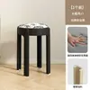 Taburete de plástico acolchado suave, apilable para uso doméstico, diseño redondo, resistente y duradero, extra grueso, adecuado para sala de estar, mesa de comedor y como silla de repuesto
