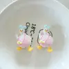 Bolsa de Hombro Linda Llavero Colgante de Patito Animalitos Pequeños Dibujos Animados Joyería Resina Accesorios Pequeños Venta al por Mayor