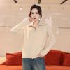 Suéter de Lana Puyuan para Mujer Nuevo con Cremallera Casual Cárdigan de Lana Merino para Mujer Suéter de Mujer Otoño e Invierno