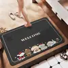 Alfombrilla de baño de tierra de diatomeas de dibujos animados, alfombrilla absorbente de agua antideslizante para la entrada del baño, alfombrilla para pies de secado rápido y resistente al desgaste para uso doméstico
