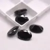 Piedra Suelta de Circonita Cúbica Sintética en Forma de Huevo, Piedra Negra, Piedra Cz con Forma Ovalada y Base Puntiaguda, DIY para Joyería