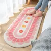 Alfombra de Dormitorio, Felpudo Largo para Ventana, Sala de Estar, Alfombra de Cama para Habitación Infantil, Alfombrilla Anticaídas para Habitación, Terciopelo de Cristal para el Hogar
