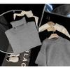 Ropa Infantil Gruesa Forrada de Polar Suéter de Clase A para Niño Mono Infantil Camisa de Punto de Terciopelo Camiseta Interior de Cuello Alto para Bebé