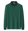 Camisas Polo de manga comprida para outono e inverno, masculinas e femininas, elásticas e respiráveis, para trabalho, personalizáveis com logo, uniformes de equipe, polos esportivos e casuais