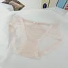 Lua Fresca Branco ~ puro desejo da menina cetim rendas cueca feminina sexy cintura média fina sem costura cuecas femininas
