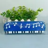 Estuche de Lápices de Piano Musical con Notas Musicales e Instrumentos, Regalo para Estudiantes, Estuche Mini Portátil de Capacidad para Niños y Niñas de Preescolar
