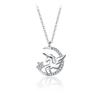 Collar de plata esterlina S925 con diseño de unicornio para mujer, colgante de nicho de lujo ligero, cadena de clavícula de plata, regalo de cumpleaños
