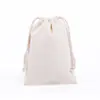 Bolsa de lona con cordón al por mayor fábrica empaque almacenamiento algodón cordón regalo en blanco impreso LOGO color
