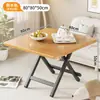 Mesa pequena, mesa de jantar dobrável, adequada para aluguel, portátil para exterior, para montar barracas, para uso doméstico em apartamentos pequenos, mesa de jantar redonda simples