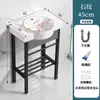 Lavabo de pie para balcón sin taladro, Lavabo cerámico de baño integrado con soporte de acero inoxidable engrosado