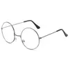 Gafas vintage con montura redonda para hombre, gafas de miopía lisas, gafas redondas y planas para mujer, gafas de estilo coreano a la moda para estudiantes.