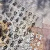 Adesivos de Manicure Finos e Resistentes Transfronteiriços, Adesivos para Unhas, Adesivos Auxiliares de Manicure de Estrela, Lua e Nó de Serpente, Acessórios de Diamante para Unhas Desgastáveis