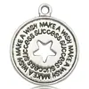 Colgante Inspirador Letra Inglesa Plata Antigua Collar DIY Llavero Encanto de Aleación Accesorios de Joyería Más Vendido en Amazon