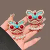 Horquilla de Danza del León de Año Nuevo con Borla de Perlas para Mujer, Pinza para Flequillo Lateral, Pinza para el Pelo para Mechas Sueltas, Pinza de Pato, Elegante Accesorio para el Cabello