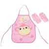 Delantal de dibujos animados para niños Impermeable Bolsillo para saliva Bata de pintura para bebé Set de babero sin mangas para bebé