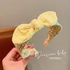 Diadema Floral de Ala Ancha para Niños Coreanos con Lazo, Linda Diadema de Orejas de Conejo para Niñas, Suave con el Cabello