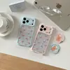 Funda de teléfono con diseño de oso de lunares adecuada para Apple 18 Pro Max, iPhone 17 con soporte, 16 linda, 15 con agujeros precisos