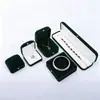 Estoque de fábrica transfronteiriço sensação de alta qualidade oval flocado fivela dourada caixa de joias ornamento de anel caixa de embalagem caixa de embalagem de joias