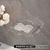 Soporte para jabón engrosado de acero inoxidable Estante de drenaje para baño Caja de jabón sin perforaciones Estante de almacenamiento para baño Soporte para jabón montado en la pared