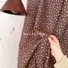 Algodón 60 tela estampada digital marrón retro flores pequeñas ropa de mujer ropa de niños
