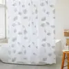 Nueva Cortina de Ducha Hojas Blanco y Negro de Amazon Peva Engrosada Impermeable Cortina Divisoria Sin Taladro Uso en Baño Hogareño