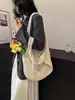Bolso de Hombro Tejido Estilo Nuevo para Mujer, Gran Capacidad, Versátil Bolso de Playa Casual, Bolso Tote de Moda Tejido a Mano para Viajes