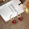 Pendientes Vintage Antiguos Medios Estilo Retro Francés Corte Moda Lujo Ligero Elegante Elegante Combinable de Alta Gama