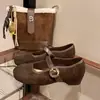 Zapatos Mary Jane dulces y de diseño único para niñas, punta redonda, nuevo estilo de otoño 2026 para mujer, zapatos bajos de una correa