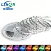 Tira de luz LED de bajo voltaje de color 24V luz lineal ambiental azul hielo naranja amarillo rosa verde luz dorada tira de luz lineal autoadhesiva